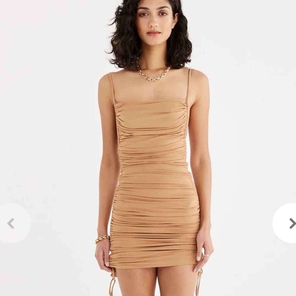 NWT Rumer Paige mini dress caramel size medium